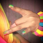 Nailart colorata nicki minaj
