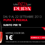 Pupa coupon 2013 per smalto lasting color GEL