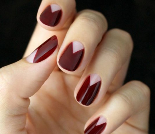 negative space nail art