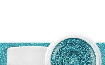 Gel Color Turchese Glitter per unghie TuttoperleUnghie
